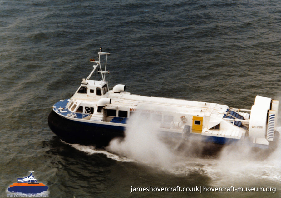 AP1-88 hovercraft with Hovertravel -  (credit: The <a href='http://www.hovercraft-museum.org/' target='_blank'>Hovercraft Museum Trust</a>).